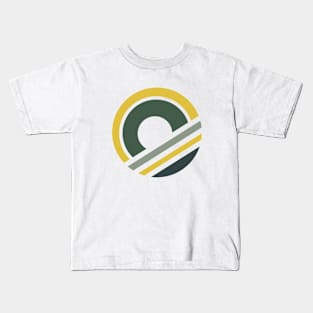 Geometric green yellow abstract Kids T-Shirt